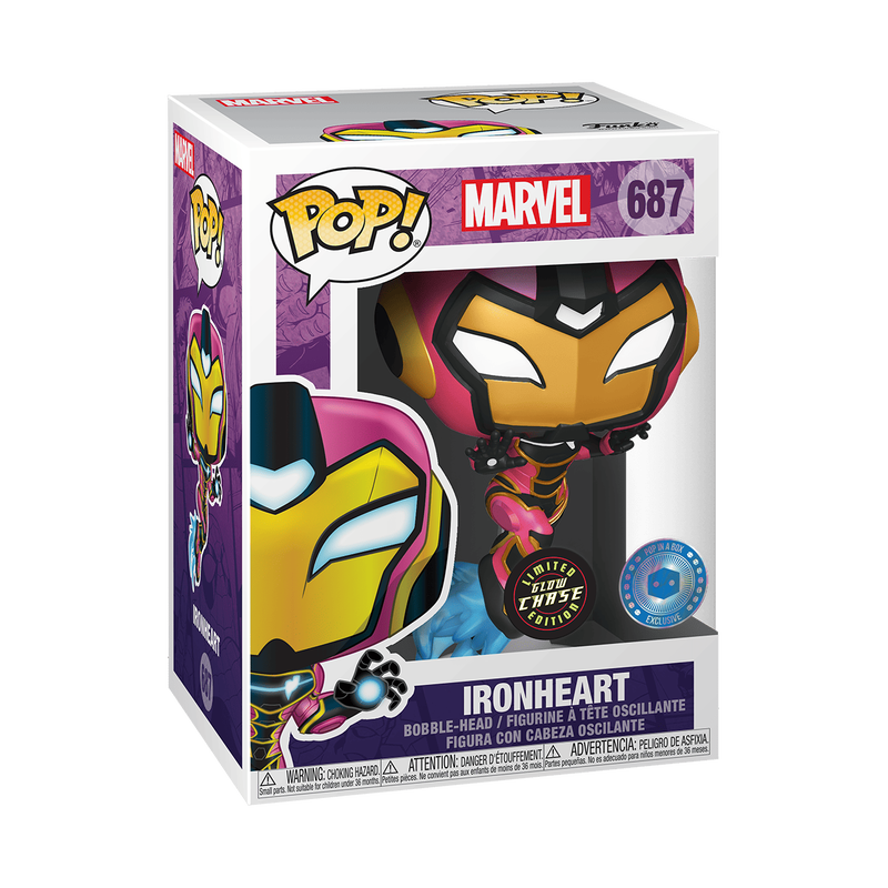 POP Marvel: Comics- Iron Heart w/(GW)Chase, , hi-res view 3