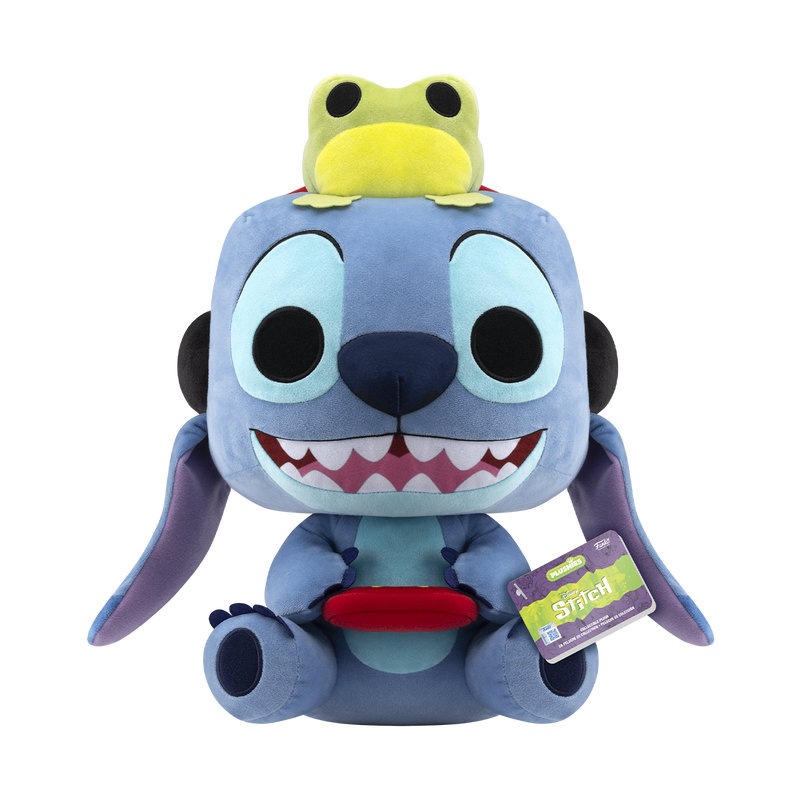 16" Gamer Stitch with Frog Mega Plush, , hi-res view 1