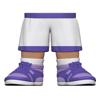 BAP- ML - SK3 - Legs - PU/WH Shorts PU S, Image 1