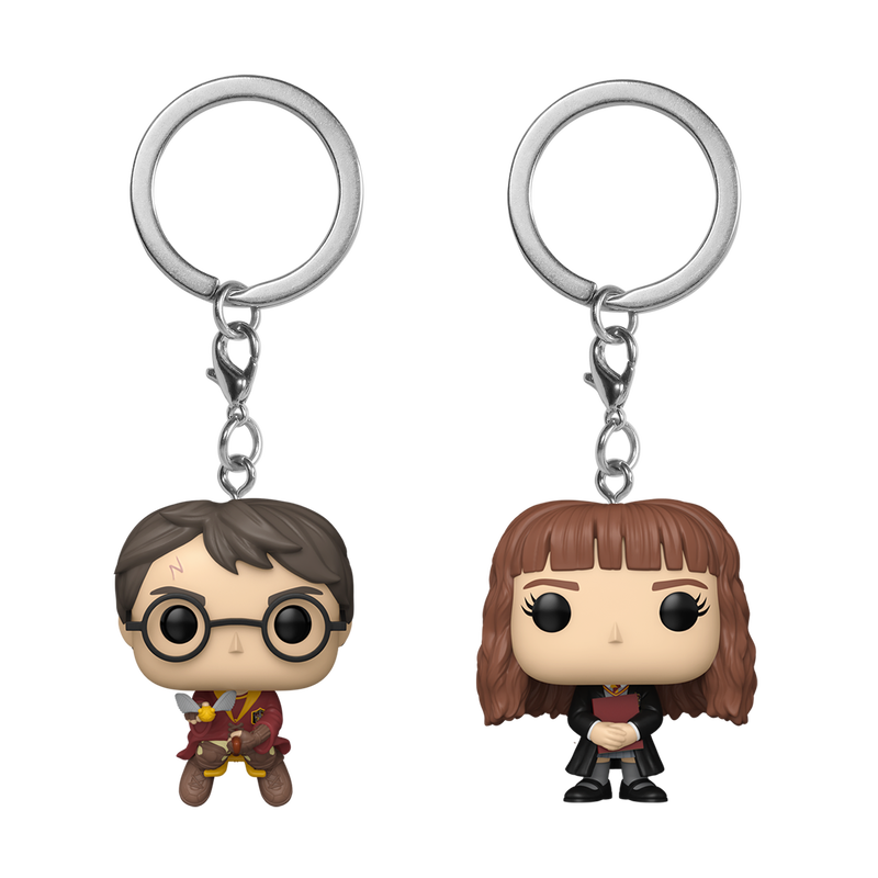 Pop! Keychain Harry Potter & Hermione Granger Face 2-Pack, , hi-res view 1