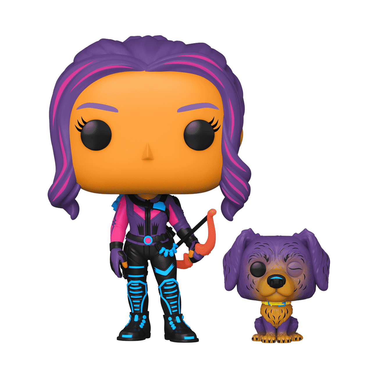 Pop! Kate Bishop with Lucky the Pizza Dog (Black Light) — Funko Pop! Vinyl · Comics & Superheroes