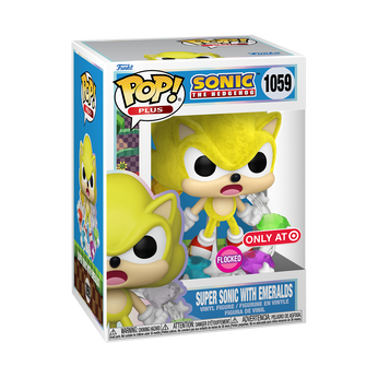 Pop! Plus Super Sonic with Emeralds (Flocked), Image 2