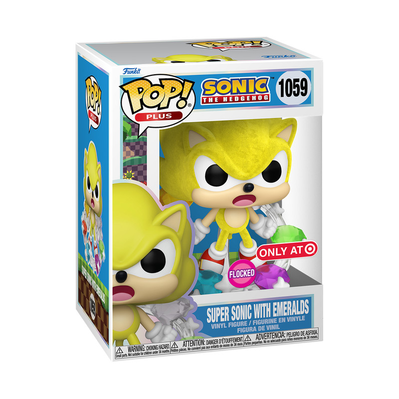 Pop! Plus Super Sonic with Emeralds (Flocked), , hi-res view 2