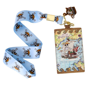 SDCC Limited Edition One Piece Going Merry Map Lanyard with Card Holder, Image 1