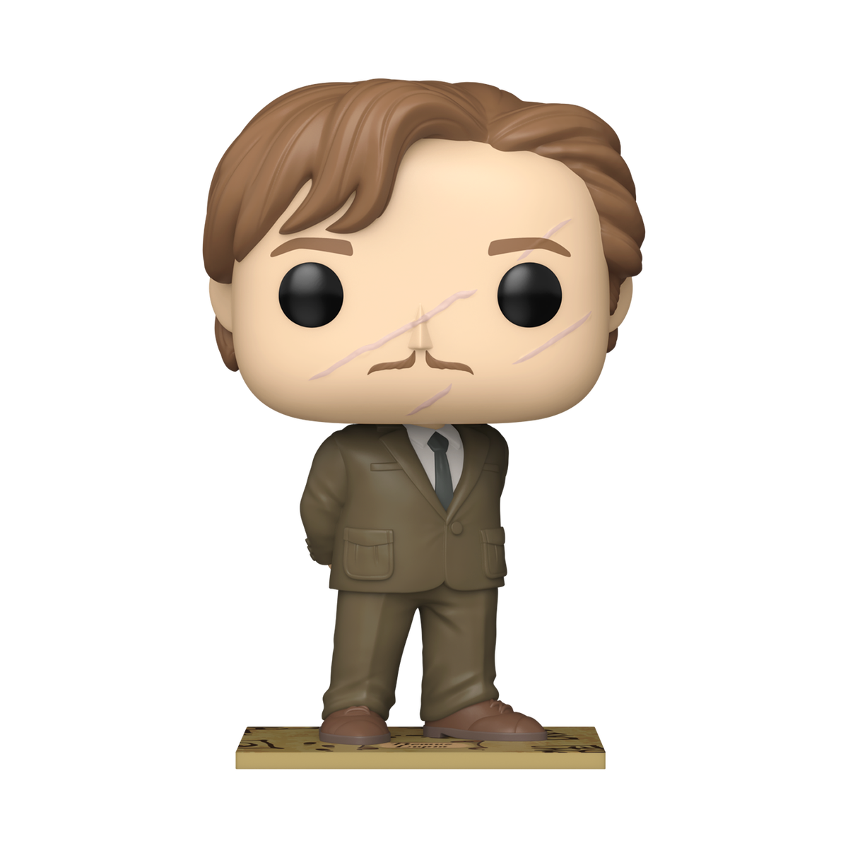 Funko Pop! Remus Lupin figure in layered professor clothing, standing on the Marauder’s Map