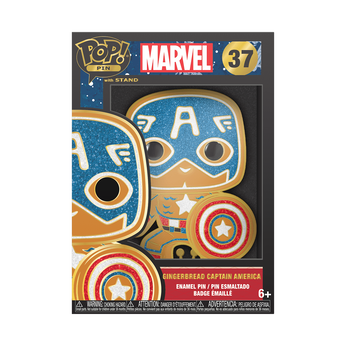 Pop! Pin Gingerbread Captain America, Image 1