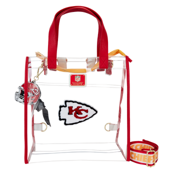 NFL Kansas City Chiefs Clear Convertible Backpack & Tote Bag, Image 1