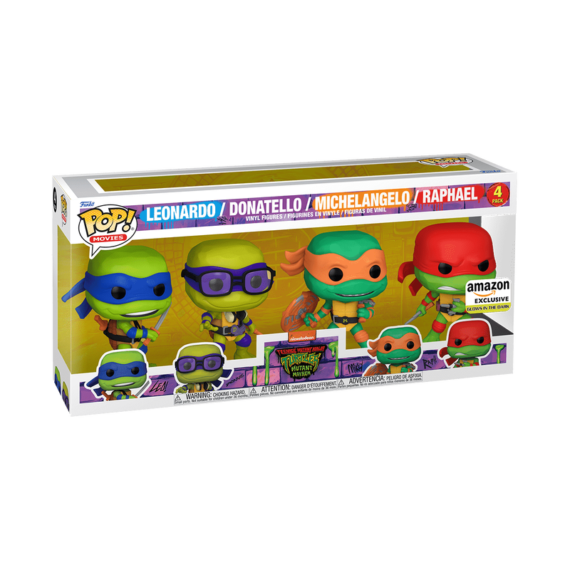 Pop! Teenage Mutant Ninja Turtles (Mutant Mayhem) (Glow) 4-Pack, , hi-res view 2
