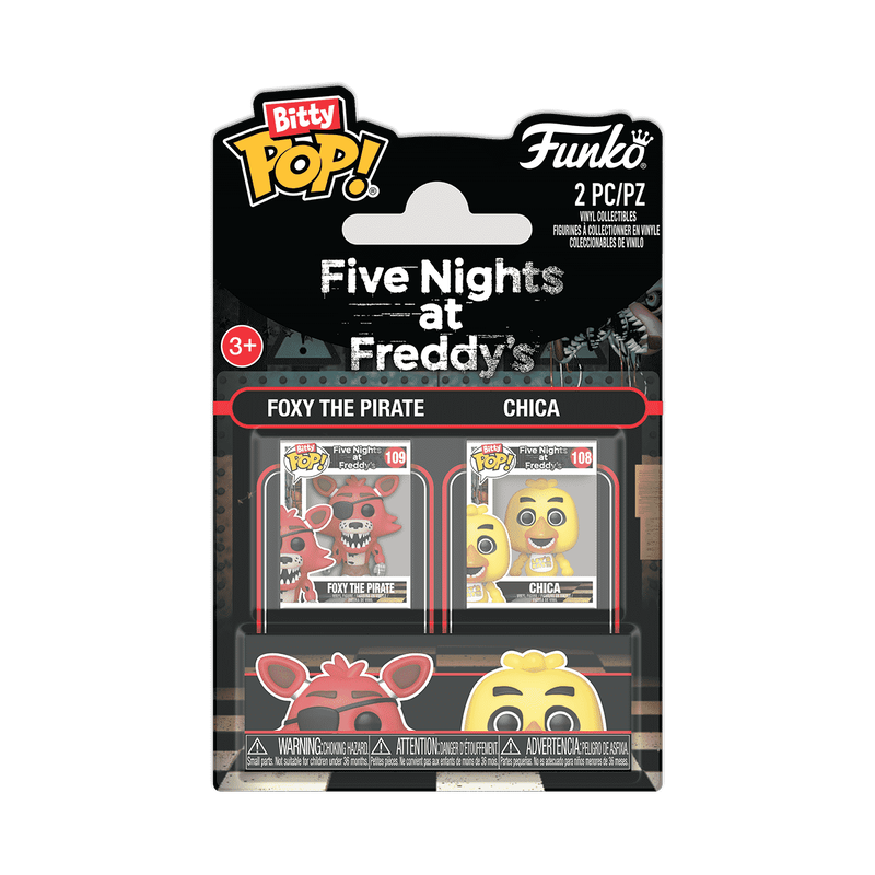 Bitty Pop! Foxy the Pirate & Chica the Chicken 2-Pack, , hi-res view 1