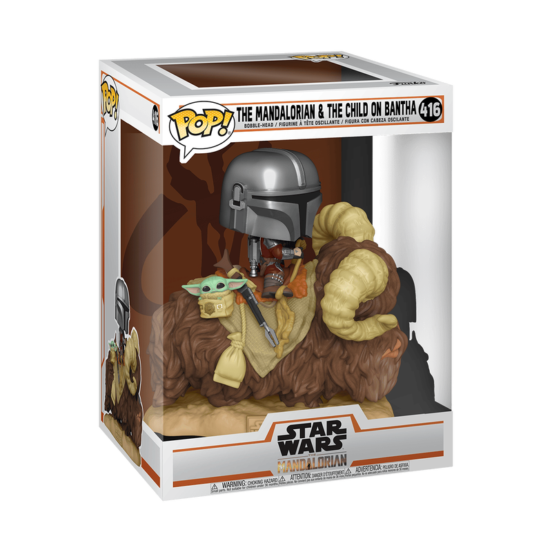 Pop! Deluxe Mando on Bantha With Child In Bag, , hi-res image number 2