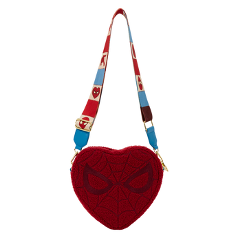 Spider-Man Sherpa Heart Shaped Crossbody Bag, Image 1