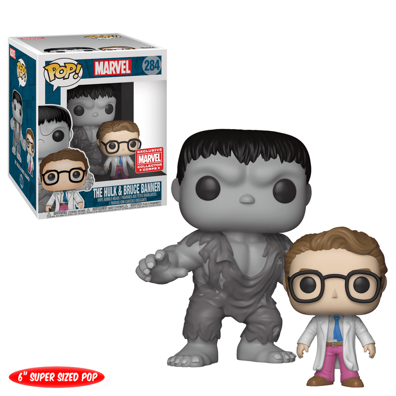 MCC: Hulk-POP- 2PK- 6" Gray Hulk&Bruce Banner, , hi-res view 1