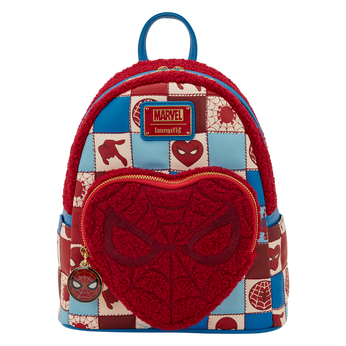 Spider-Man Sherpa Heart Mini Backpack, Image 1