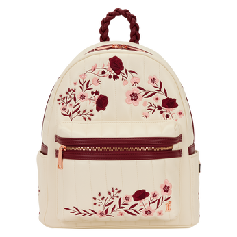 Loungefly Cream & Red Floral Mini Backpack, Image 1