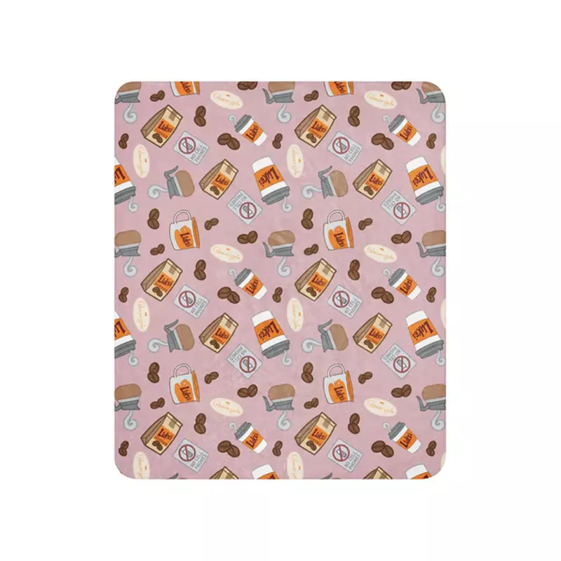 Gilmore Girls Luke's Diner Pattern Sherpa Blanket, , hi-res view 2