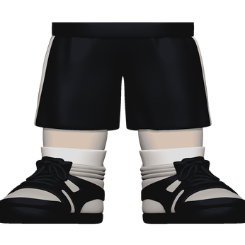 BAP- ML - SK1 - Legs - BK Shorts BK/GY S, Image 1