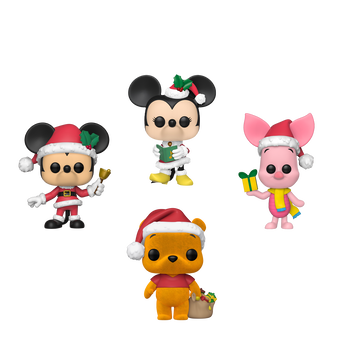 Pop! Disney Holiday (Flocked) 4-Pack, Image 1