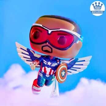 Pop! Captain America (Sam Wilson) (Flying), Image 2