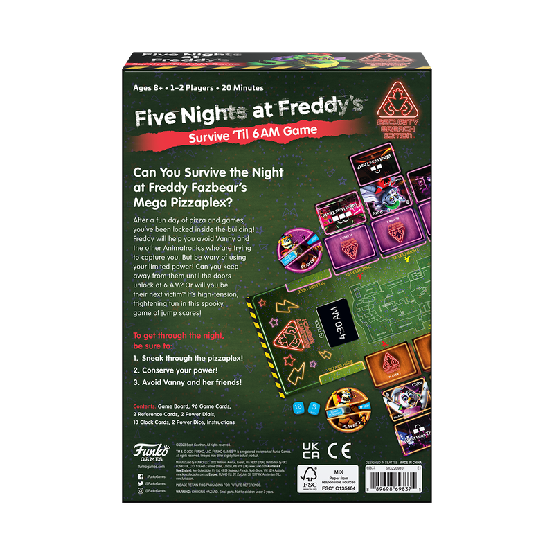 Five Nights at Freddy Survive 'Til 6AM Security Breach Edition Game