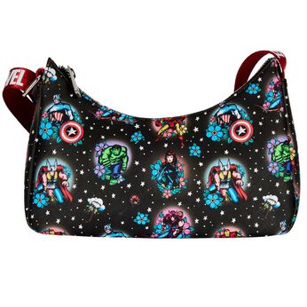 Avengers Floral Tattoo Shoulder Bag, Image 1