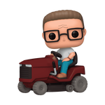 Pop Rides Hank On Lawn Mower