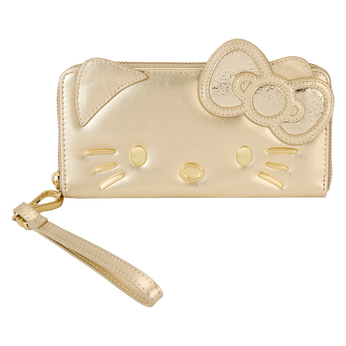Sanrio Exclusive Hello Kitty 50th Anniversary Gold Wristlet Wallet, Image 1