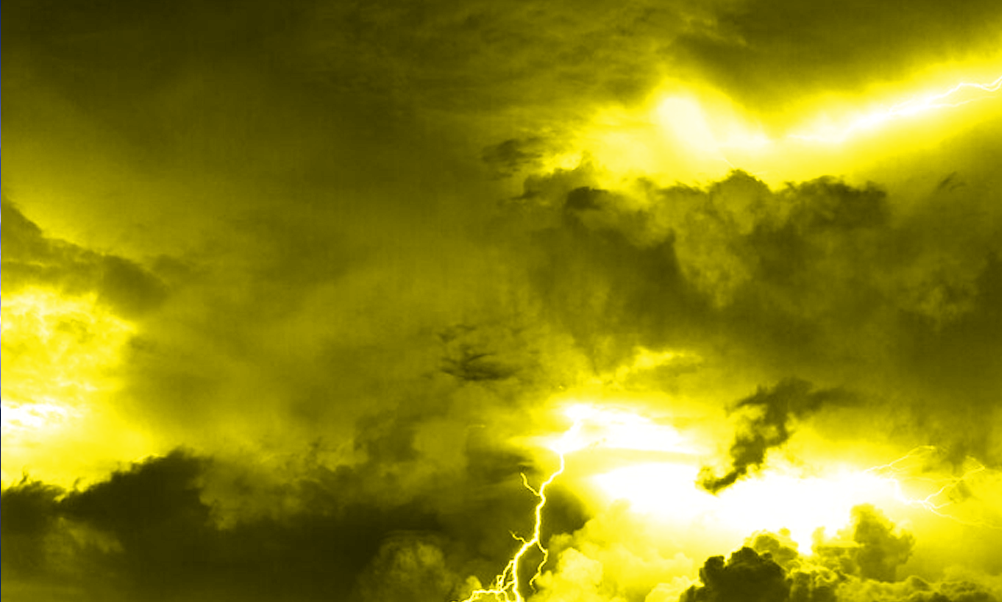 Pink tone storm clouds