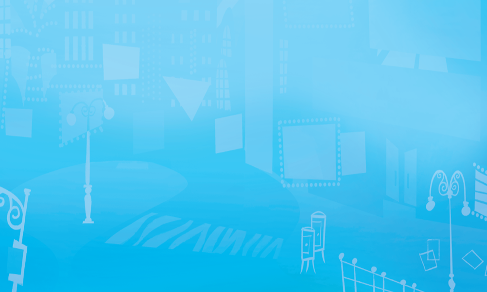 blue illustrated city background