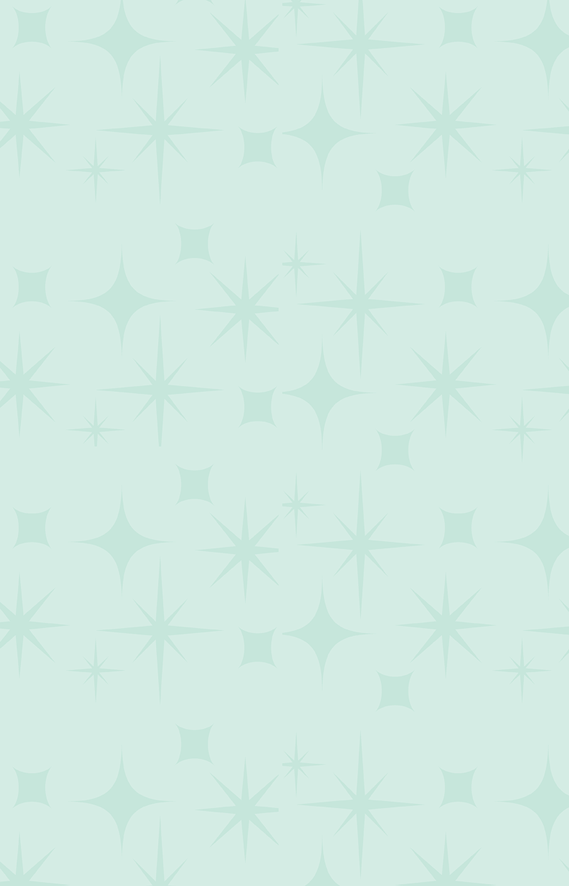 pale green with star and sparkle pattern