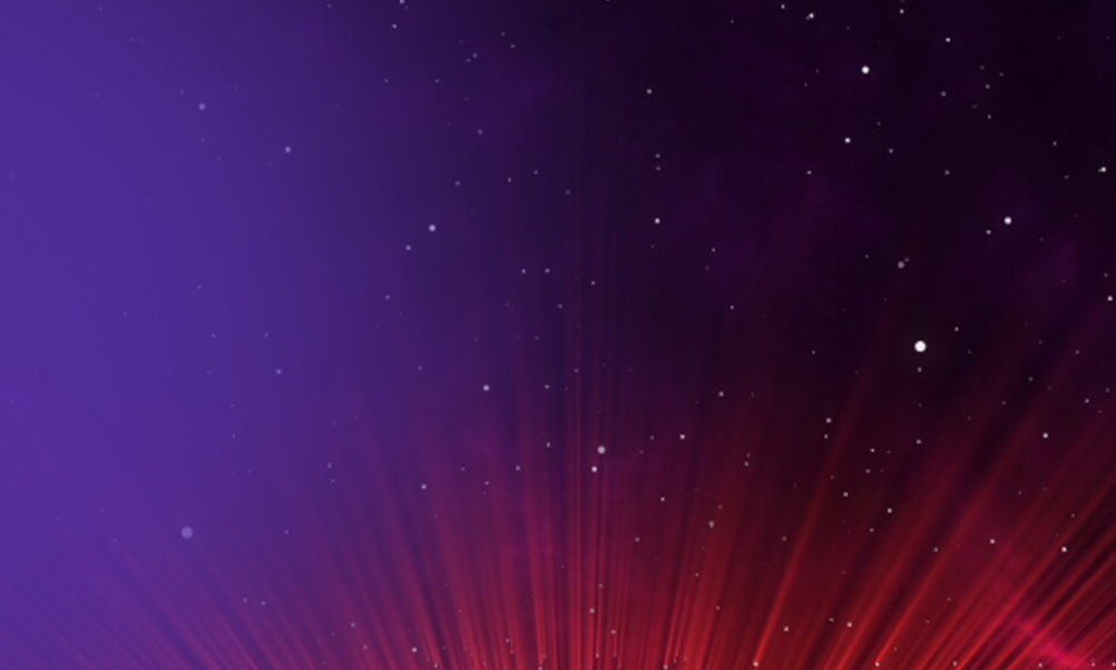Cosmic space background in purple and red hues 