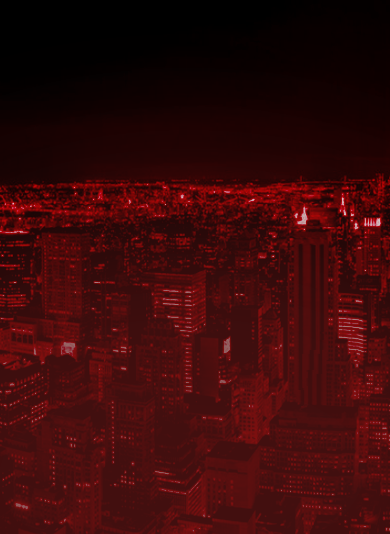 City cape in red tone