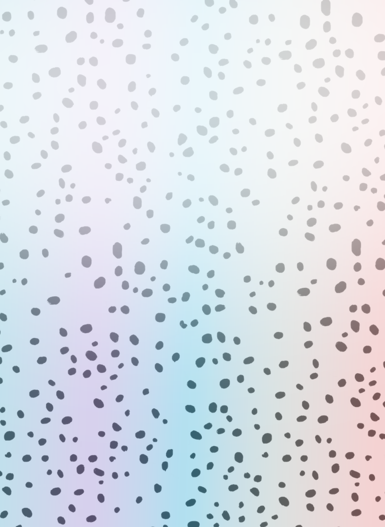 Dalmatian print with rainbow gradient