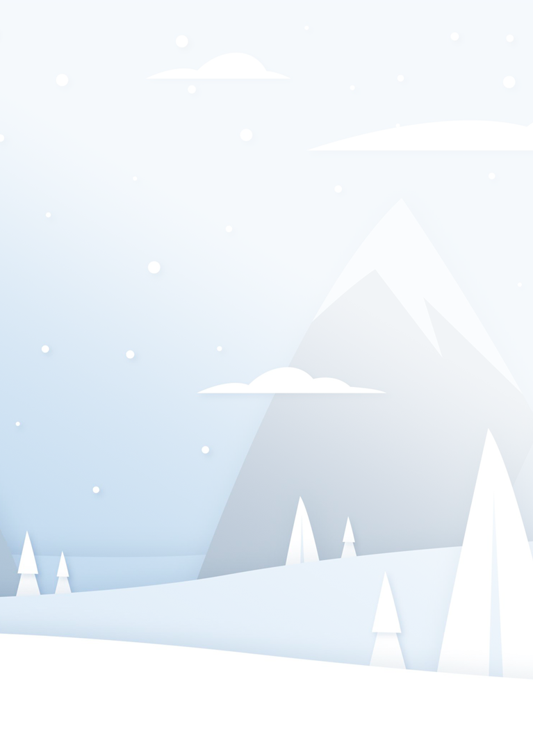 Snowy mountain illustration 