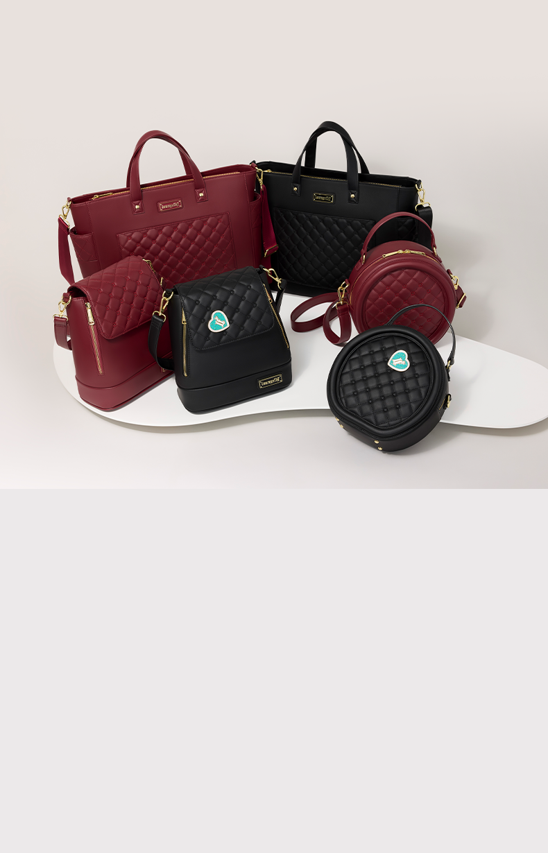 neutral background with selection of Loungefly Pin Trader accessories