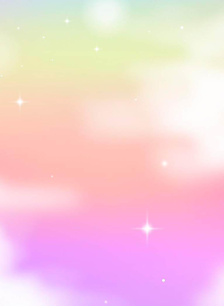 Clouds with rainbow gradient