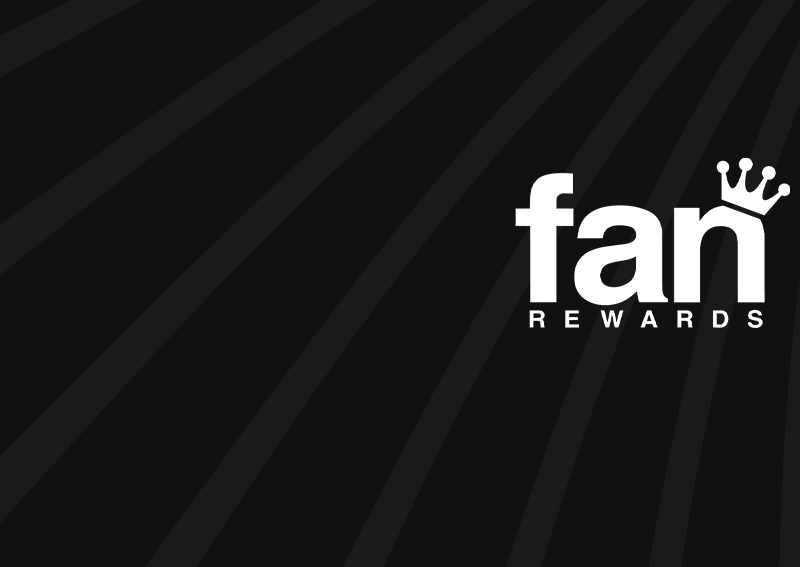 Black striped background with Funko Fan Rewards logo featuring a white crown