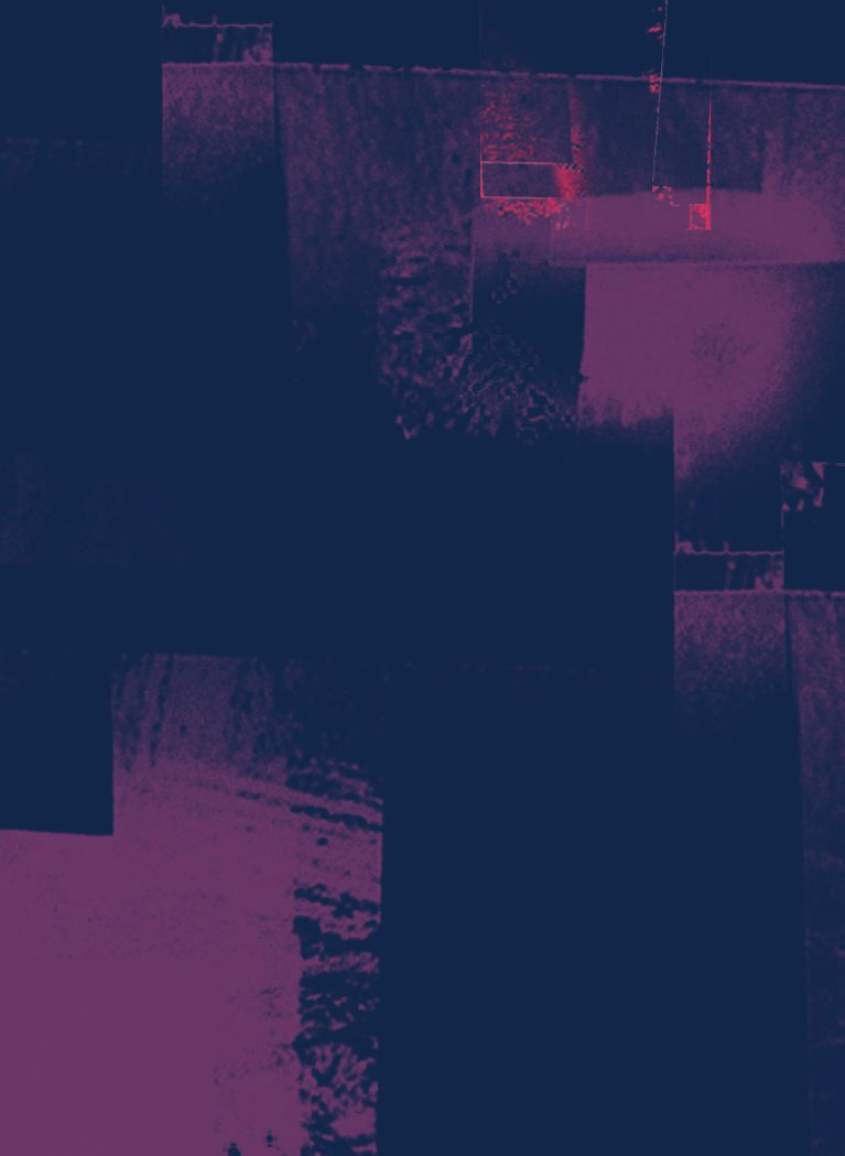 Dark navy and magenta grunge abstract background with layered textures