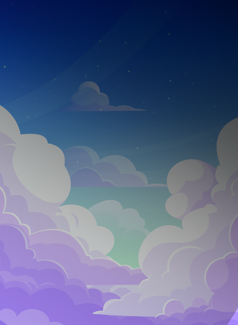 Illustrated clouds background