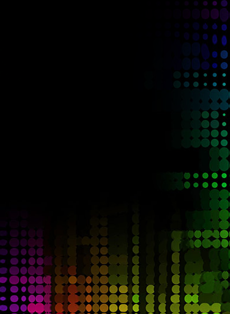 Black background with rainbow pixelated dots