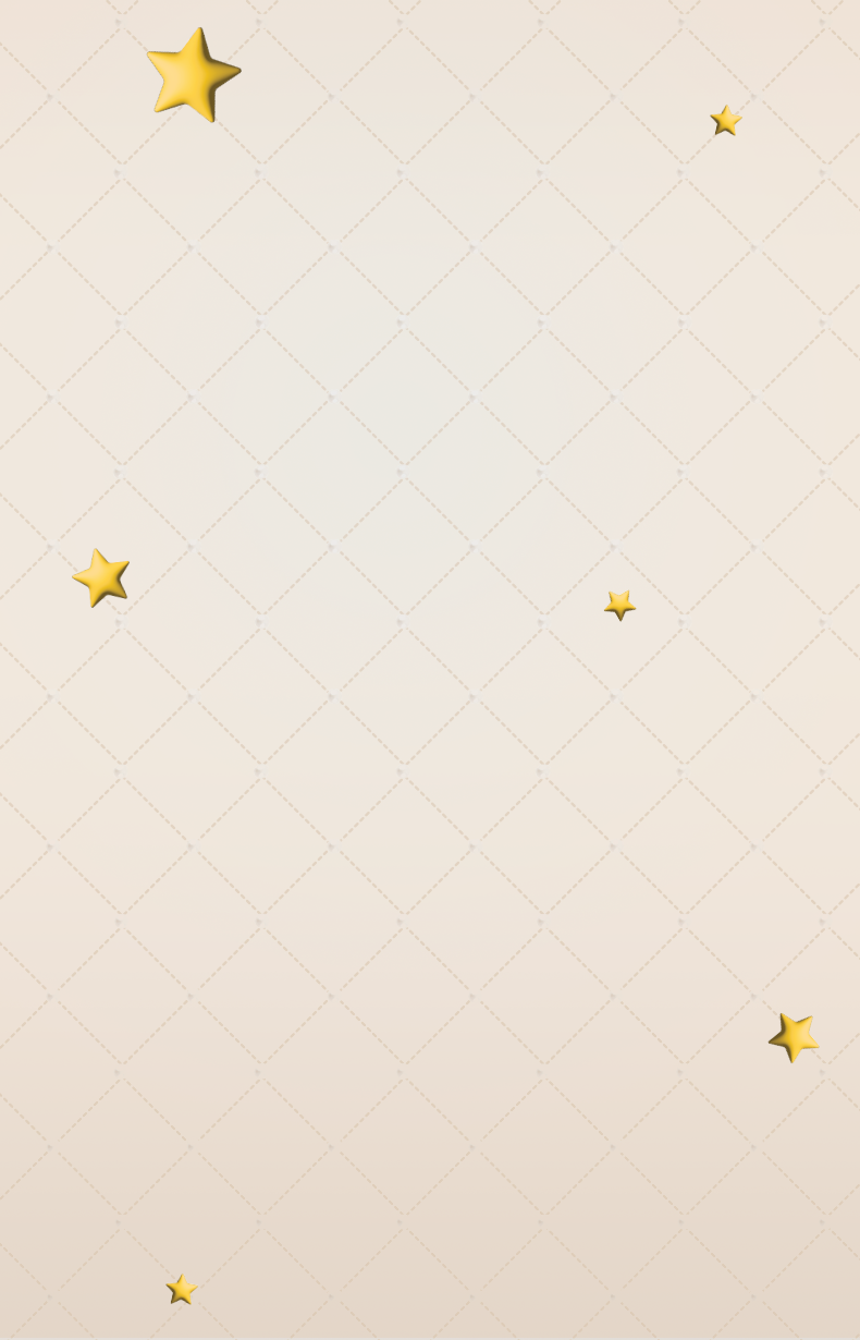Beige quilt textured background with scattered gold stars
