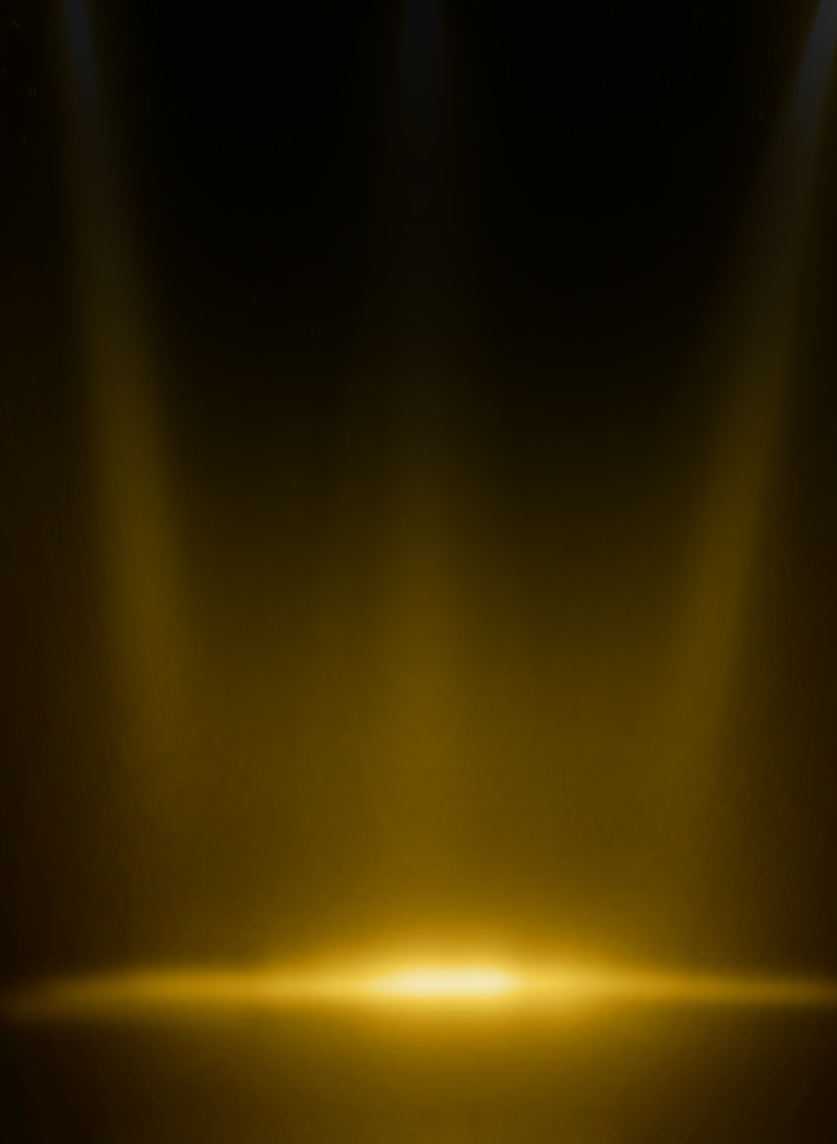 stage with yellow lighting