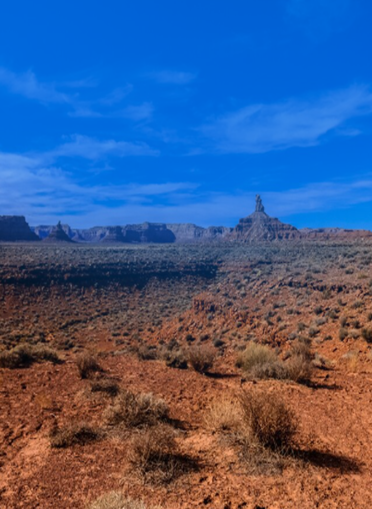 Desert landscape with blue skies