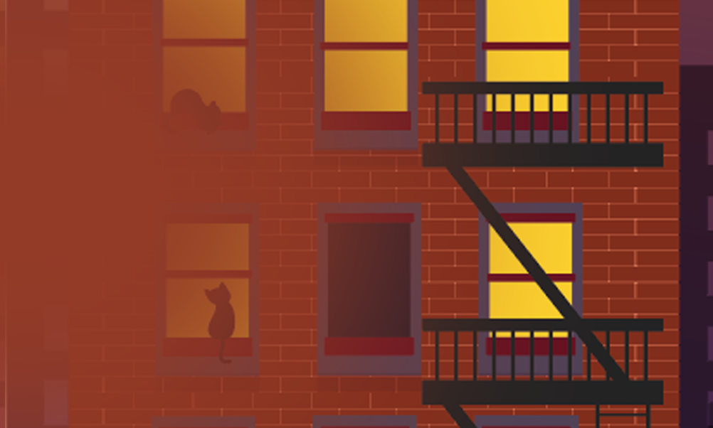 New York Apartment Block illustration