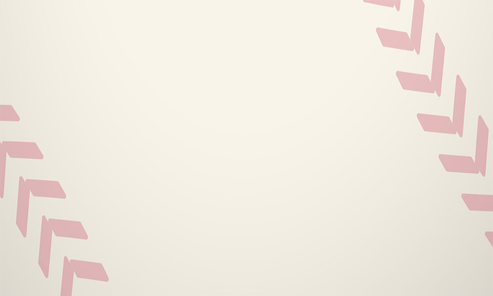 Cream-colored background with soft pink baseball stitch accents framing the corners.