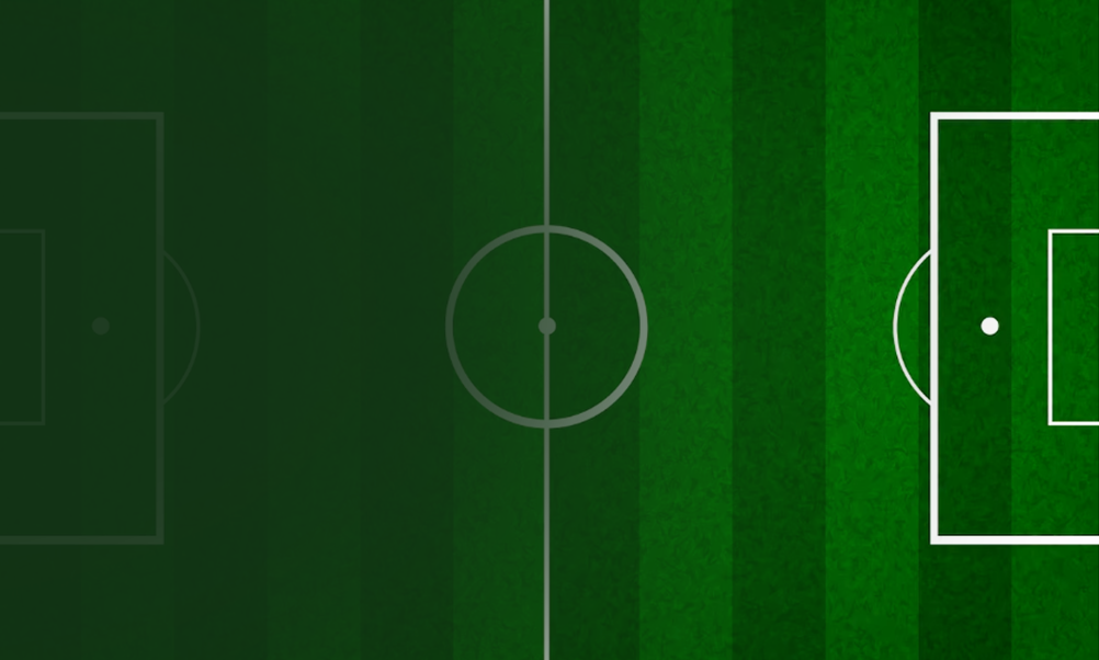 Green football pitch with backgroun