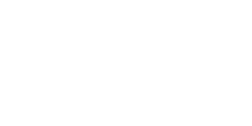 Funko Fan Rewards logo lock-up with dark Gray swirl background