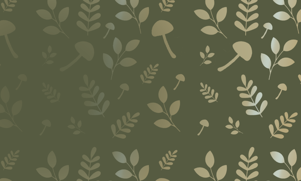 Green woodland motif pattern