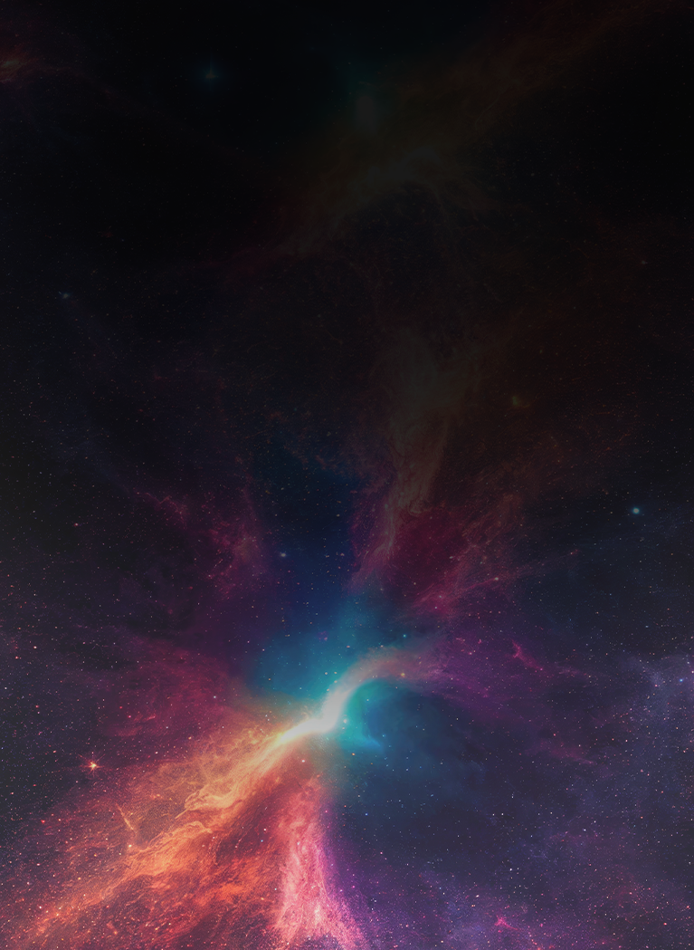 Space with colourful galaxy