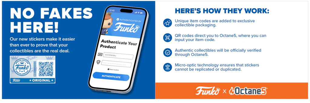 Funko x Octane5: New Stickers to Authenticate Your Collection
