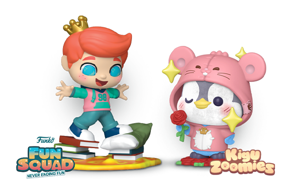 Funko Premium Blind Boxes featuring Funko Fun Squad and Kiguzoomies